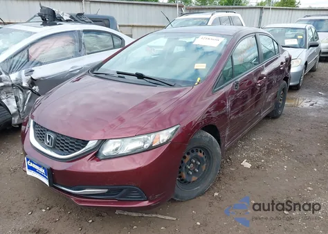 2014 Honda Civic Lx из США, поврежденный, VIN 19XFB2F57EE008291